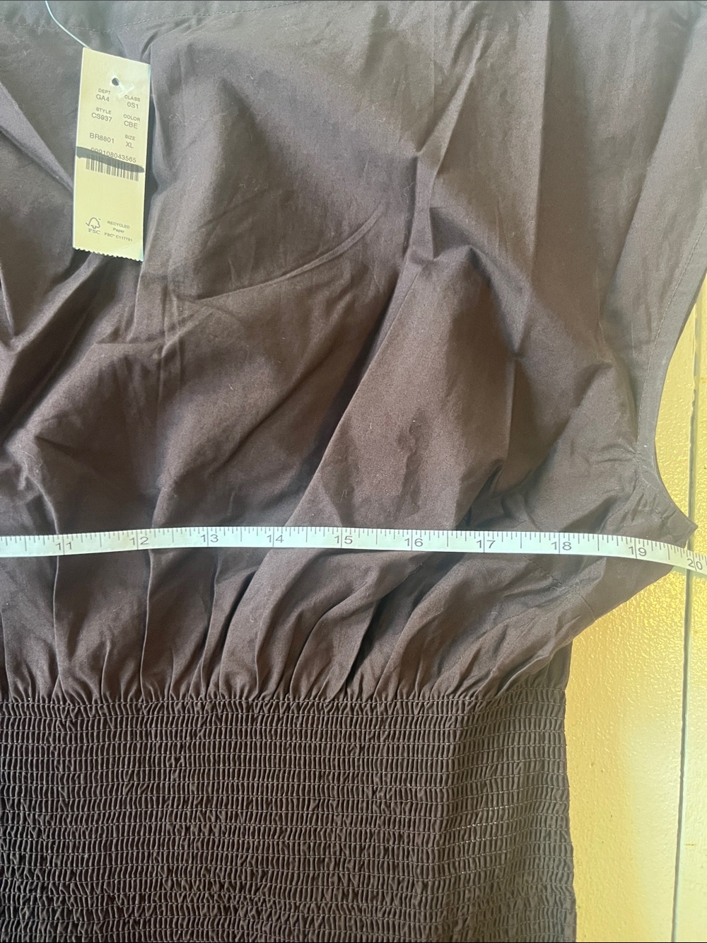 J.Crew NWT Smocked eyelet-hem dress in cotton poplin - Chocolate Berry - Picture 8 of 10